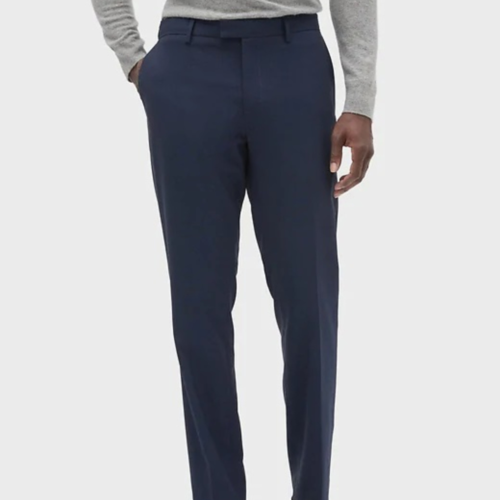 Banana Republic Slim-Fit Wrinkle Free Gingham Pant